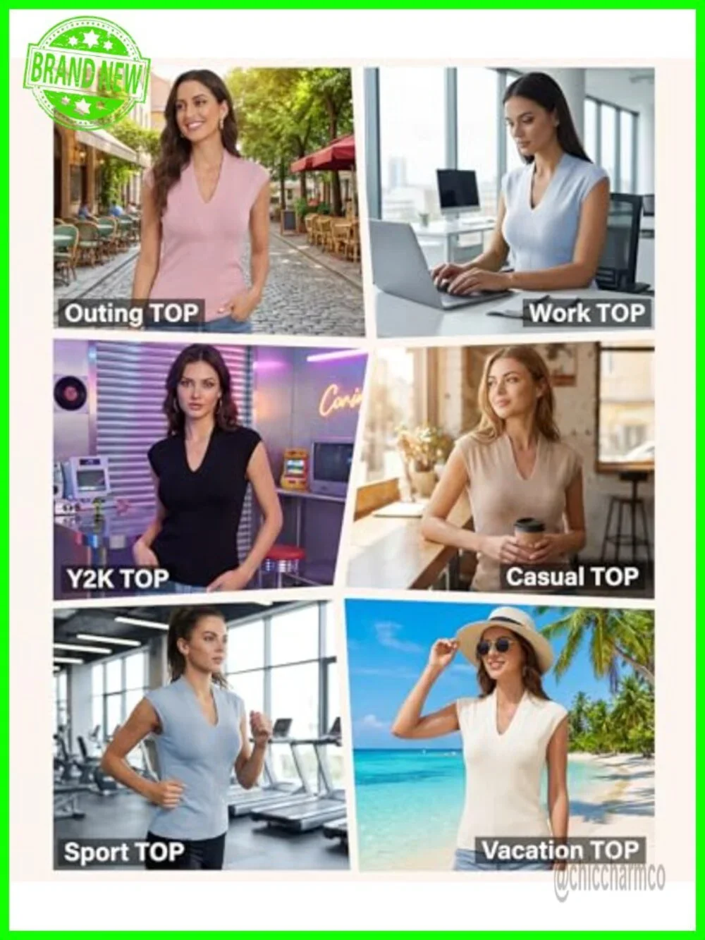 Women's Ribbed Knit Sleeveless Vest V-Neck Lightweight Pullover Sweater Tank